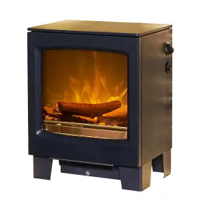 Acantha Lunar Electric Stove in Charcoal Grey