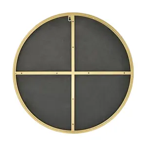 Alcantera Round Metal Frame Wall Mirror Simple and Elegant Modern Design Gold / 60cm H x 60cm W