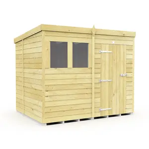 DIY Sheds 8x6 Pent Shed - Single Door With Windows