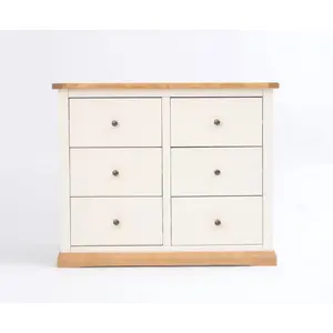 Trevi 6 Drawer Chest of Drawers Brass Knob