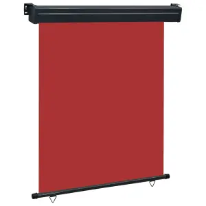 Berkfield Balcony Side Awning 140x250 cm Red