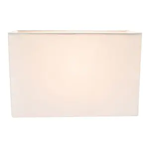 Contemporary and Stylish Soft Cream Linen Fabric Rectangular Lamp Shade