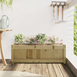 Berkfield Garden Planter 90x31x31 cm Impregnated Wood Pine