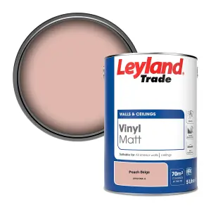 Leyland Trade Vinyl Matt Walls & Ceilings Emulsion Paint Peach Beige (PPG1064-4) 5L