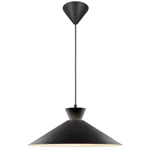 Nordlux Dial 45 Indoor Living Room Dining Office Hallway Pendant Ceiling Light in Black (Diam) 45cm