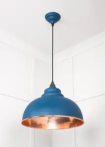 Hammered Copper Harborne Pendant in Upstream