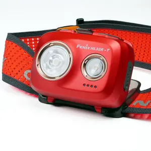 Fenix HL32R-T Red, USB-C Rechargeable Head Torch - 800 lm - 132m Beam - Li-Poly Battery - 3x AAA Compatible - IP66 Weatherproof