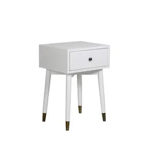 1 Drawer Bedside Table White