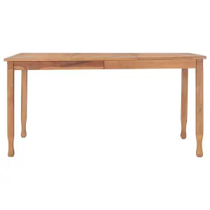 Berkfield Garden Dining Table 150x90x75 cm Solid Teak Wood