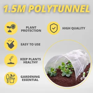 1.5m Poly Tunnel Cloche Mini Greenhouse