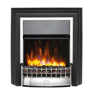 Dimplex Cheriton Deluxe 2kW Gloss Chrome effect Electric Fire