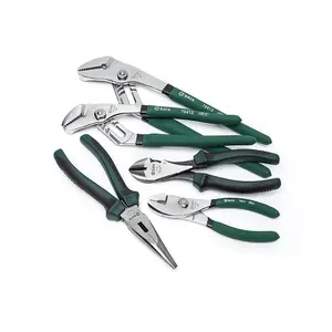 Sata 5Pc Pliers Set - Clear Anti Rust Coating Two-Tone Anti Slip Handle