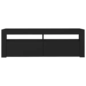 vidaXL TV Cabinet with LED Lights Black 120x35x40 cm