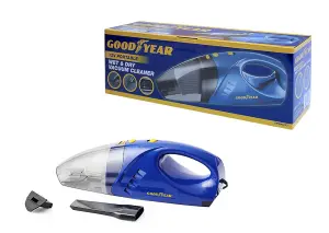 Goodyear Vacuum Cleaner Wet & Dry Car 12V Valet Home Carpet Clean 900317