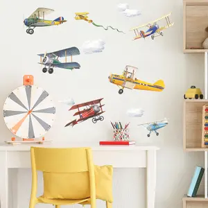 RoomMates Vintage Planes Peel & Stick Wall Decals