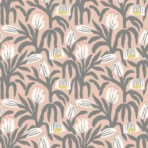 Hoopla Walls Chunky Flower Powder Puff Smooth Matt Wallpaper