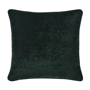 GoodHome Arntzen Dark green Plain Indoor Cushion (L)55cm x (W)55cm