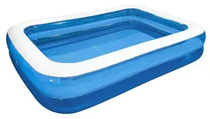 Rectangular Inflatable Swimming Pool  Family Paddling Pool for Garden Fun Medium