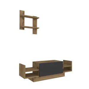 Decorotika Modern Bahara TV Stand With Shelves