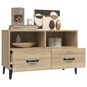 Berkfield TV Cabinet Sonoma Oak 80x36x50 cm Engineered Wood