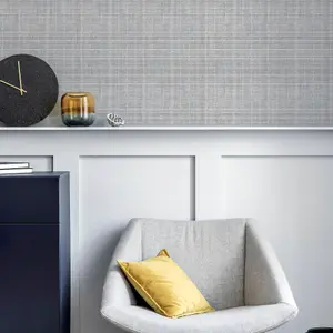 Arthouse Country Tweed Grey Wallpaper