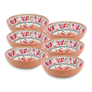 Purely Home Mediterranean Melamine Low Bowls - Set of 6