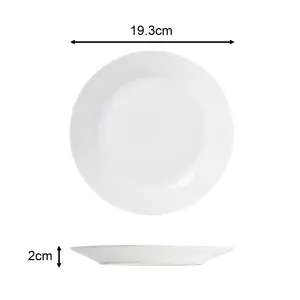 18pc White 2 Person Dinner Set