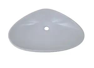 Basin Sink Countertop Cloakroom Ceramic Bowl Bathroom White 490mm