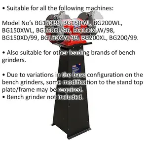 Versatile Bench Grinder Floor Stand - 840mm Height for Optimal Stability