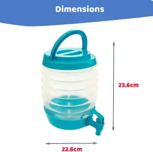 Almineez Collapsile 3.3L Plastic Drink Dispenser with Tap Cold Water Dispenser Handle