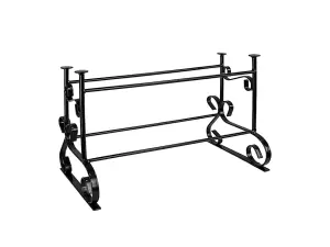 Shoe Rack - 4 Pair Black Plastic Coated Steel