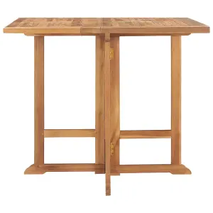 Berkfield Folding Garden Dining Table 90x90x75 cm Solid Teak Wood