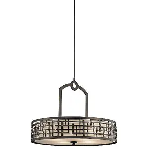 Luminosa Loom 4 Light Ceiling Pendant Bar Olde Bronze, E27