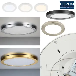 Forum Interior Lighting Wall and Ceiling Light 18W IP44 - 3 Colour Change Options - Chrome