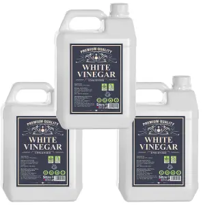 Pure Source Nutrition Eco White Vinegar Cleaning Unscented 15 Litres -All Natural Multi-Surface & Multi-Purpose Cleaner, Limescale