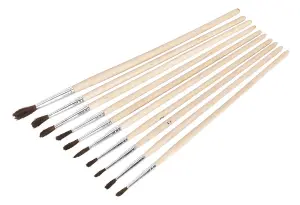 Sealey Touch-Up Paint Brush Assortment 10pc Wooden Handle PB2