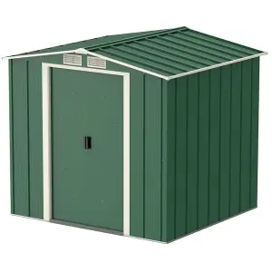 6 x 6 Apex Metal Garden Shed - Green (6ft x 6ft / 6' x 6' / 2m x 1.8m)