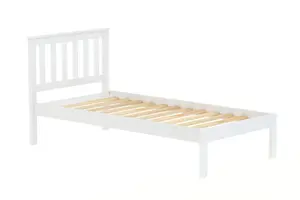 Birlea Denver Single Bed Frame In White