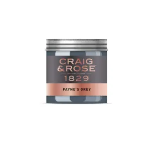 Craig & Rose 1829 Payne's Grey Chalky Emulsion paint, 50ml