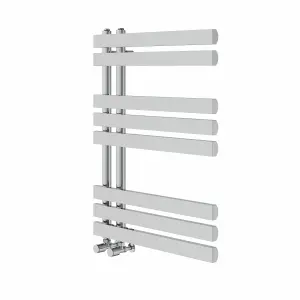 Rinse 800x600mm Flat Panel Bathroom Heated Towel Rail Radiator Chrome