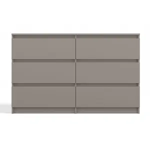 Olhouser 6 Drawer 120Cm W Double Dresser Grey