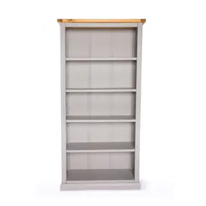 Bingham 180cm H x 90cm W Standard Bookcase Grey/Brown