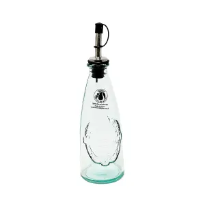 Recycled Glass Eco Vintage Clear Kitchen Dining Pourer Bottle 300ml (H) 23cm