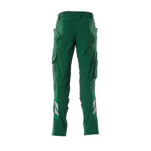 Mascot Accelerate Stretch Trousers with Kneepad Pockets - Green   (34.5) (Leg Length - Long)