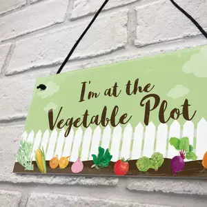 Red Ocean Funny Garden Signs And Plaques Vegetable Plot Sign Home Decor Sign Mum Dad Gift