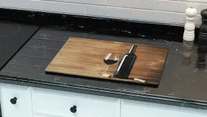 ALLboards Glass Chopping Board WINE CORK Board Glass 30x40cm Cutting Board Splashback Worktop Saver for Kitchen Hob Protection