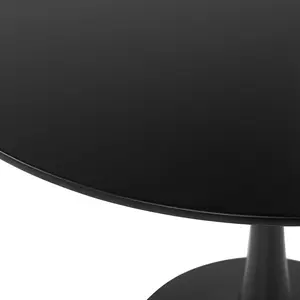 Althrop Pedestal Dining Table Black / Black