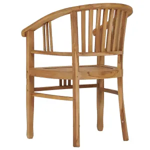 Berkfield Garden Chairs 2 pcs Solid Teak Wood