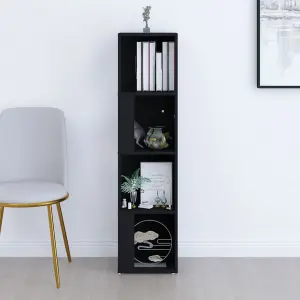 Berkfield Corner Cabinet Black 33x33x132 cm Engineered Wood