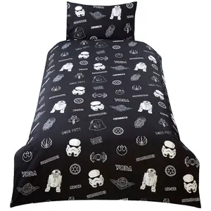 Star Wars Dark Side Duvet Set Black/White/Blue (Single)